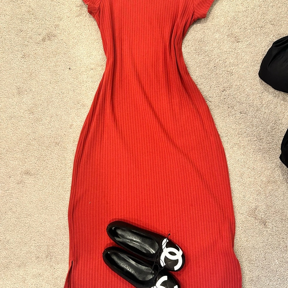 GAP Red Bodycon Maxi Dress for Cocktail
